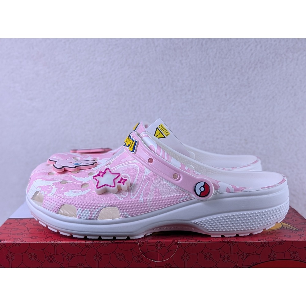Crocs Pokemon Jigglypuff Classic Clog Pink White Marble Mens 10 Womens 12 New